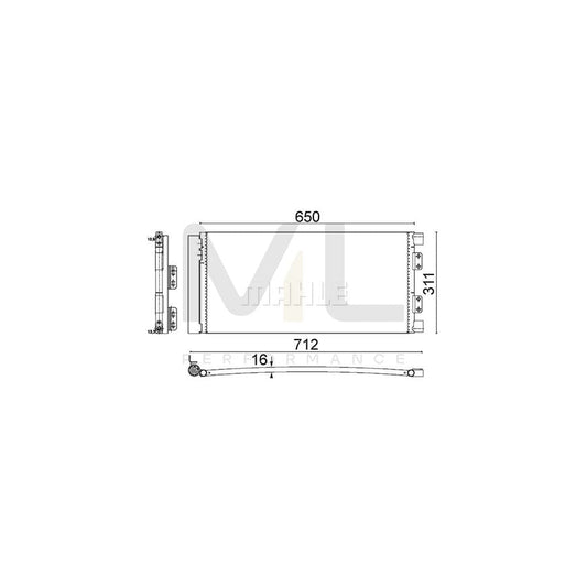 MAHLE ORIGINAL AC 563 000S Air conditioning condenser without dryer | ML Performance Car Parts