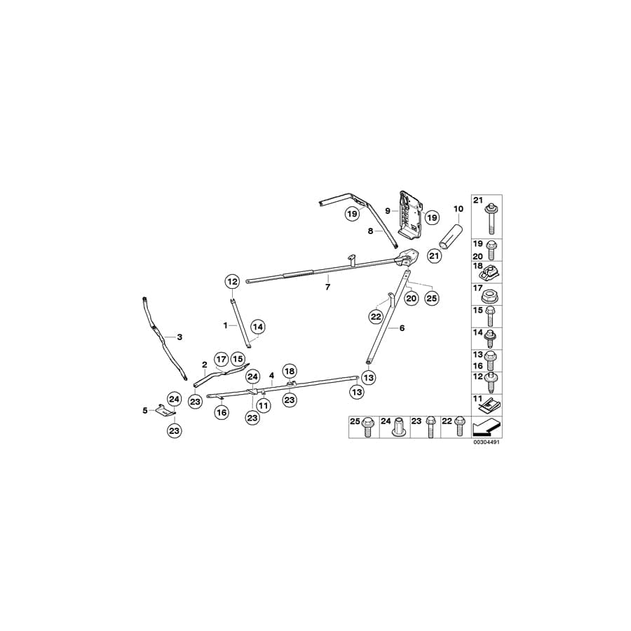 Genuine BMW 51717185140 E88 V-Brace, Front Subframe, Right (Inc. 118d, 135i & 125i)