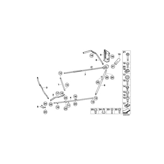 Genuine BMW 51717185140 E88 V-Brace, Front Subframe, Right (Inc. 118d, 135i & 125i)