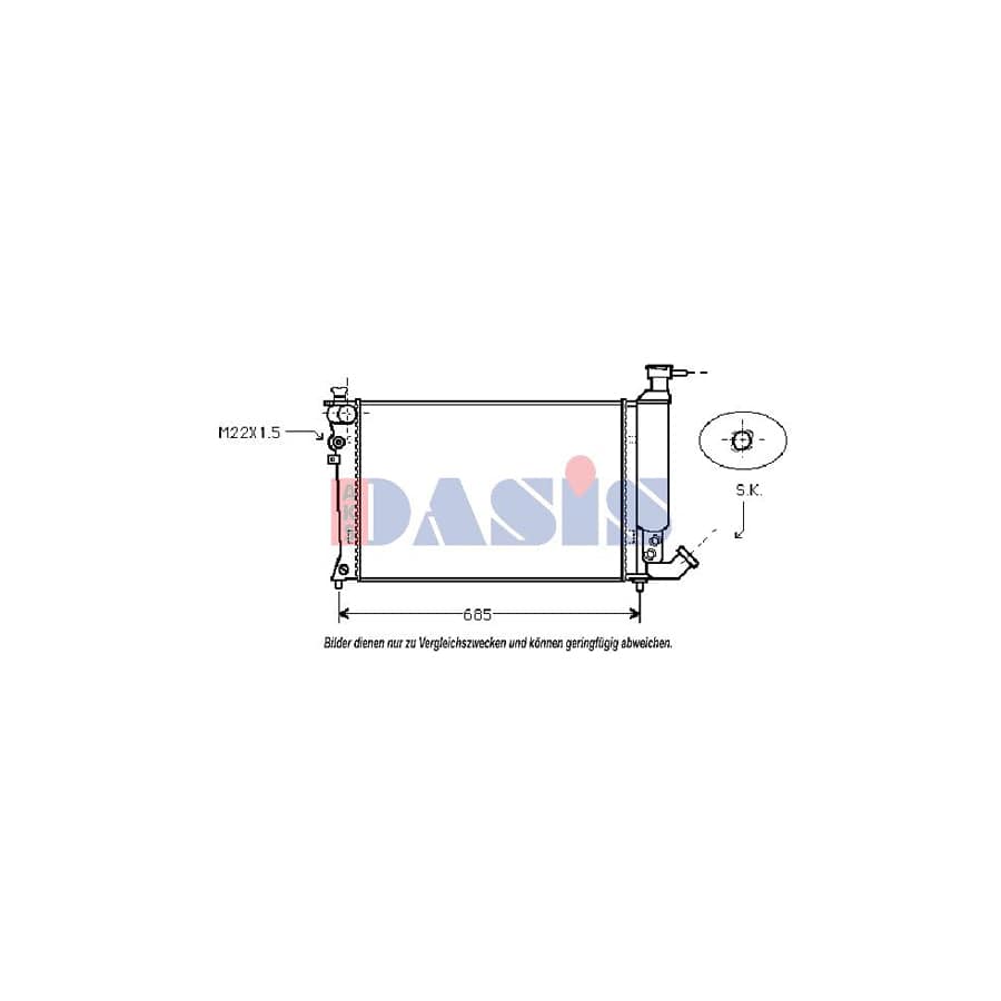 AKS Dasis 060260N Engine Radiator for Citroen Zx