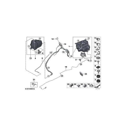 Genuine BMW 16197391919 G30 G31 G32 Scr Container Active (Inc. M550dX, 540dX & 630d)