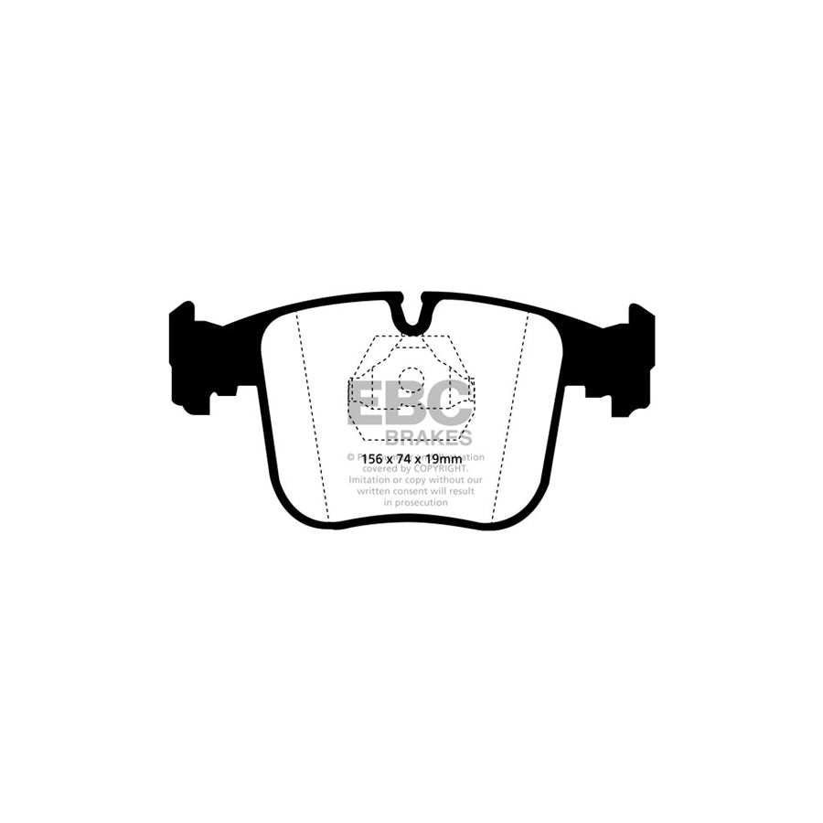 EBC PD03KF237 BMW E31 Yellowstuff Front Brake Pad & Plain Disc Kit - ATE Caliper 2 | ML Performance UK Car Parts
