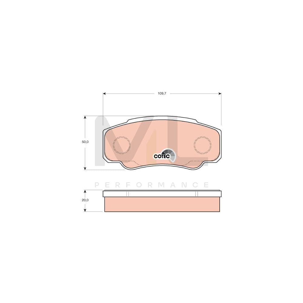 TRW Cotec Gdb3441 Brake Pad Set Incl. Wear Warning Contact, With Brake Caliper Screws, With Accessories