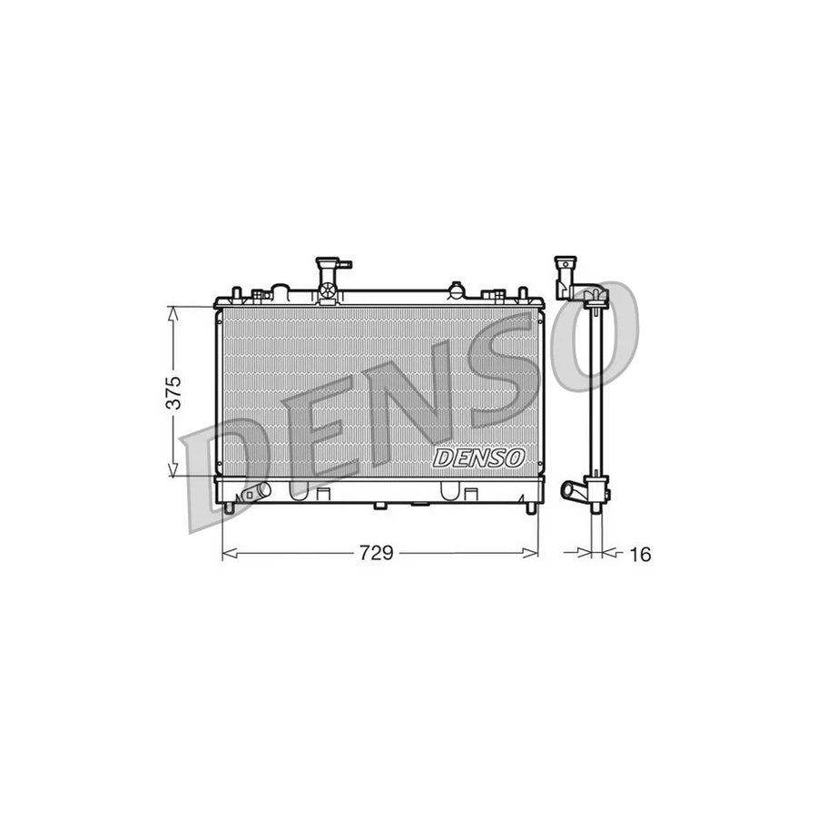 DENSO DRM44011 Engine Radiator for Mazda 6