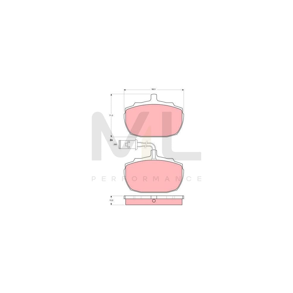 TRW Gdb771 Brake Pad Set Incl. Wear Warning Contact
