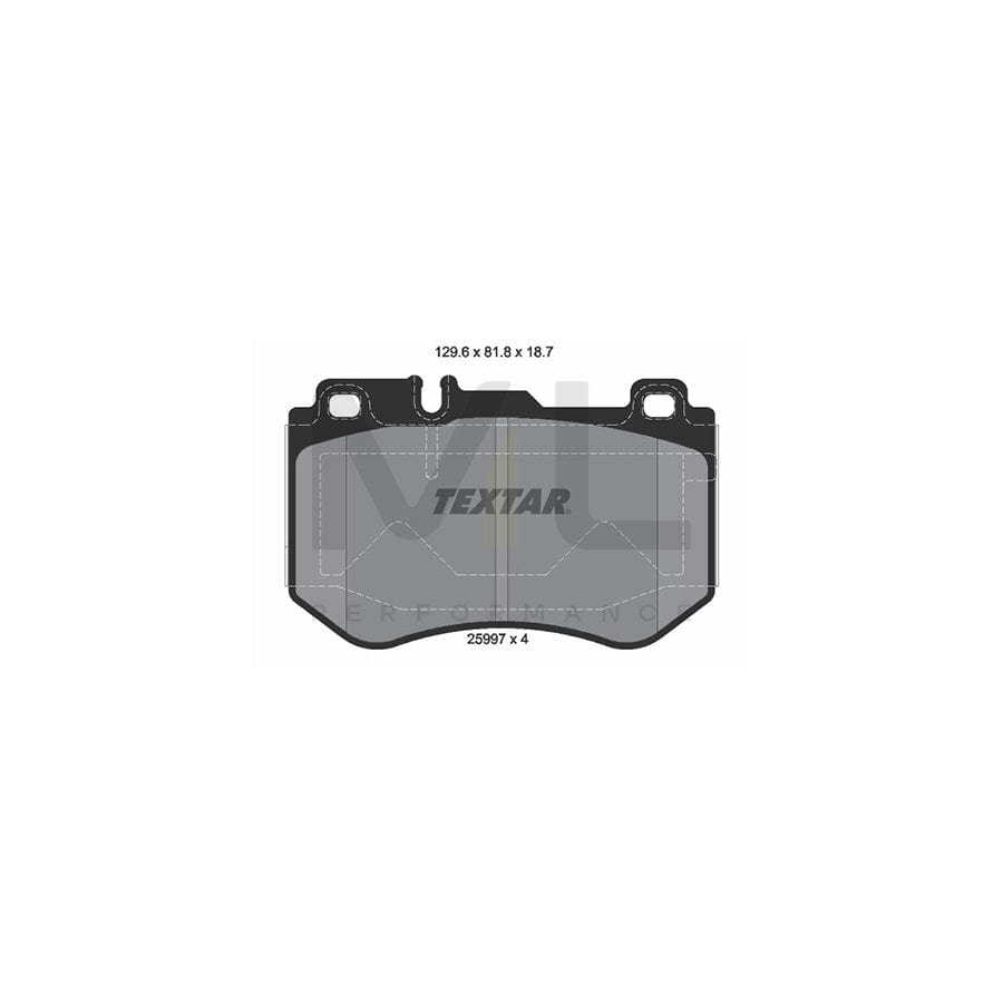 TEXTAR 2599701 Brake pad set suitable for MERCEDES-BENZ C-Class prepared for wear indicator