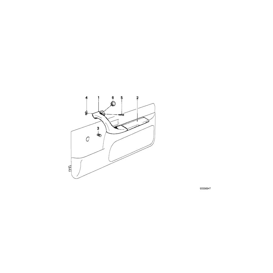 Genuine BMW 51411905458 E24 Armrest Front Right PERLBEIGE (Inc. 633CSi, 635CSi & 628CSi)