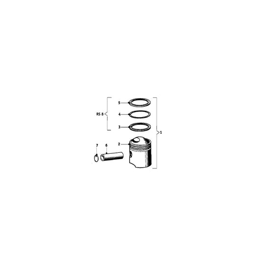 Genuine BMW 11250000650 Piston for Zyl.72,50 (Inc. R60)