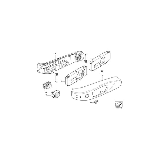Genuine BMW 52106988160 E93 Support F Right Seat Adjustment (Inc. 330d, 318i & 335i)