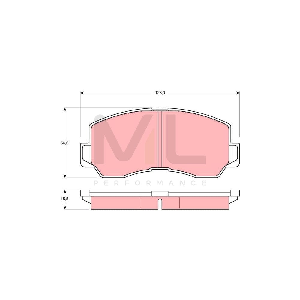 TRW Gdb785 Brake Pad Set Not Prepared For Wear Indicator
