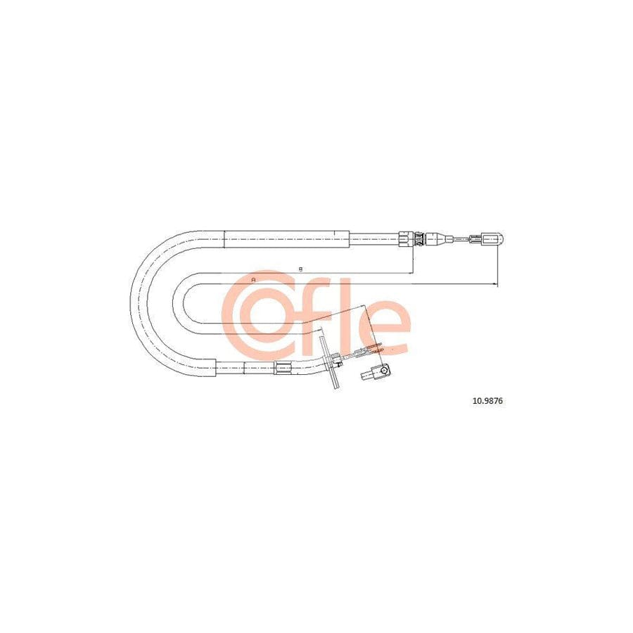 Cofle 92.10.9578 Hand Brake Cable Suitable for Mercedes-Benz S-Class Saloon (W140)