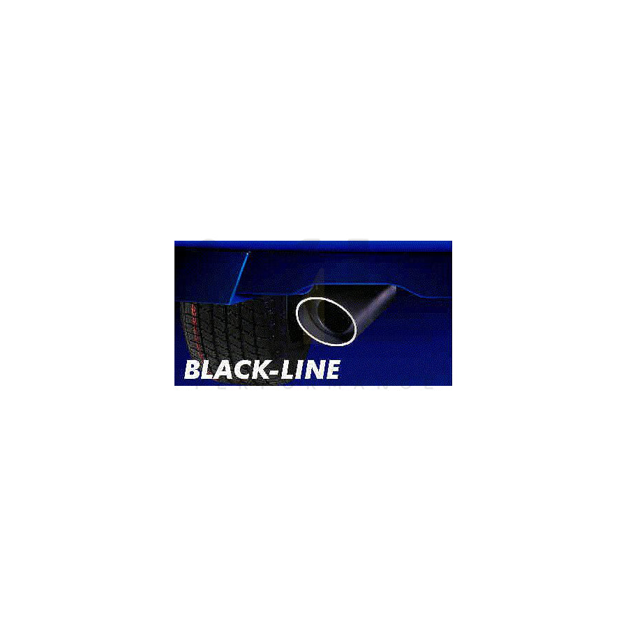 HJS 81 02 5023 Exhaust tip oval, 120mm, Black Line