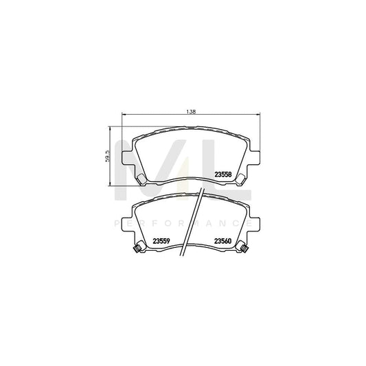 Hella 8DB 355 017-291 Brake Pad Set With Acoustic Wear Warning | ML Performance Car Parts