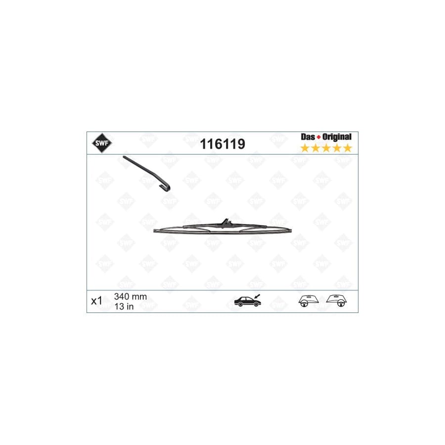Swf Original Rear 116119 Wiper Blade