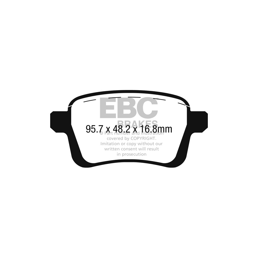 EBC DPX2249 Fiat Ultimax Rear Brake Pads - TRW Caliper 2 | ML Performance UK Car Parts