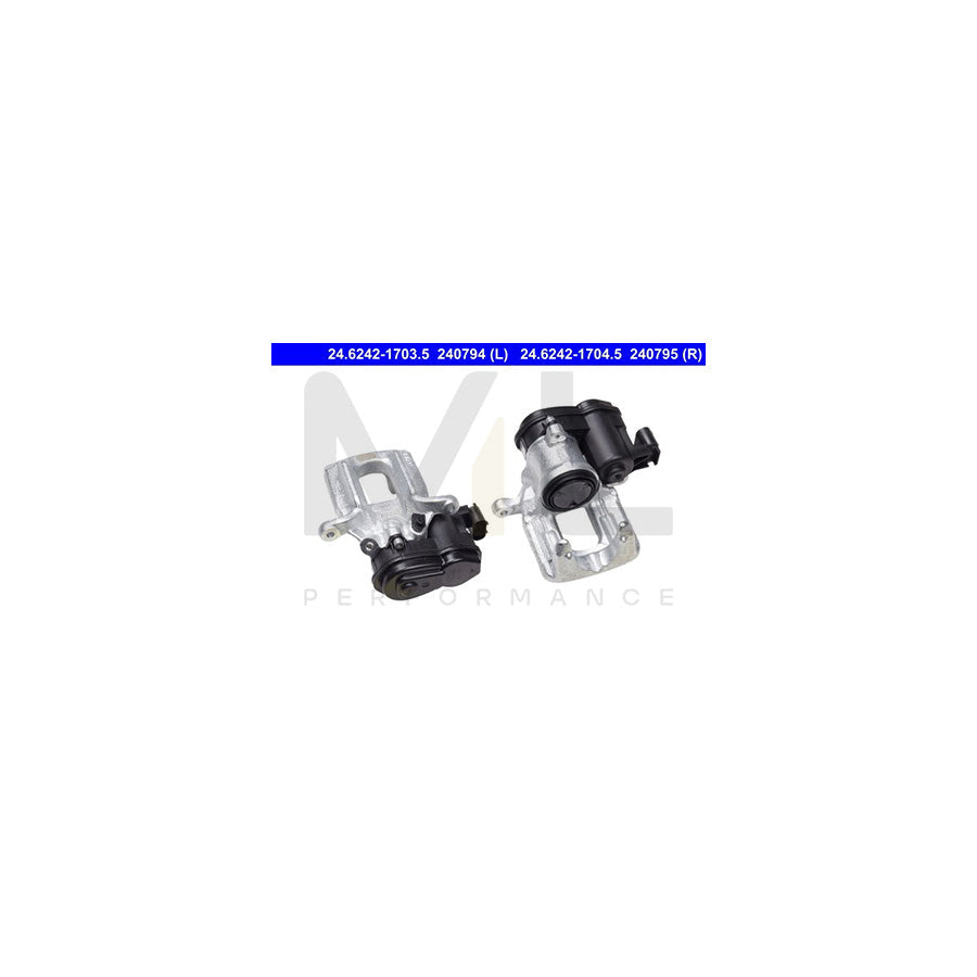 ATE 24.6242-1704.5 Brake Caliper for vehicles with electric parking brake, with electric motor, without holder