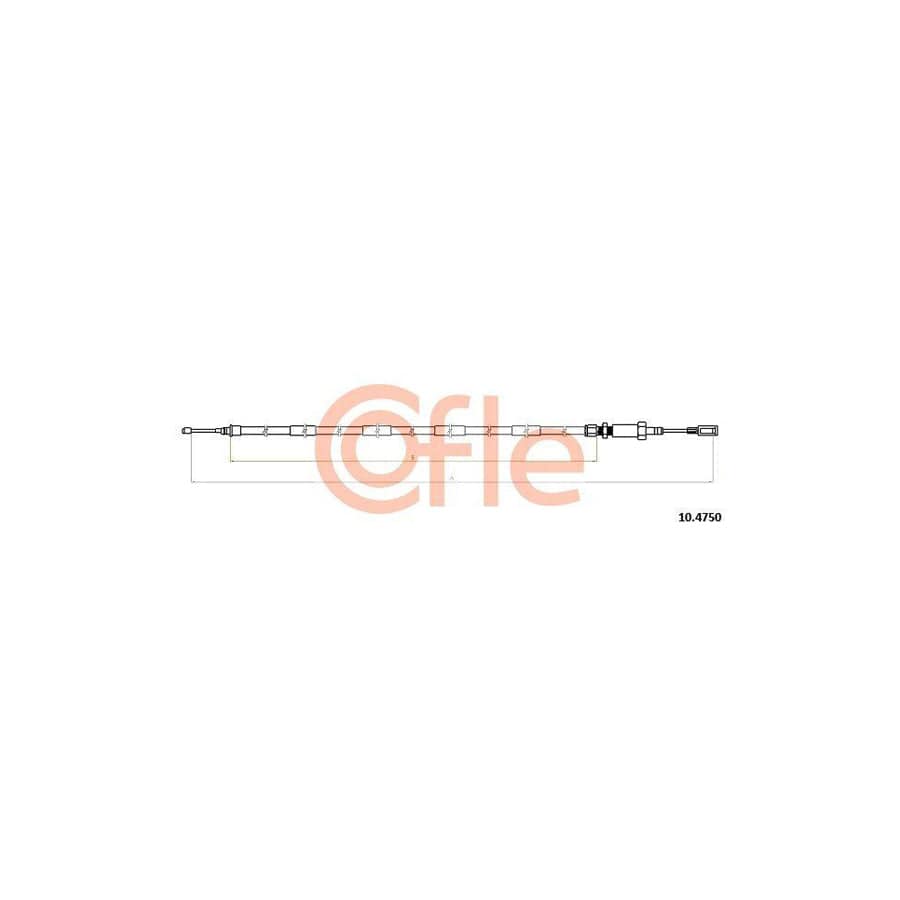 Cofle 10.4750 Hand Brake Cable for Fiat Ducato