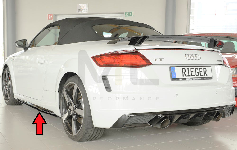 Rieger 00055181 Audi 8J-FV 8S Side Skirt Splitter (TT, TTS & TTRS) 10 | ML Performance UK Car Parts