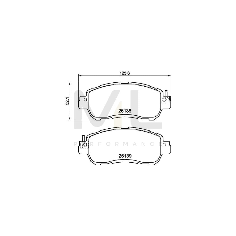 Hella 8DB 355 040-571 Brake Pad Set With Acoustic Wear Warning | ML Performance Car Parts