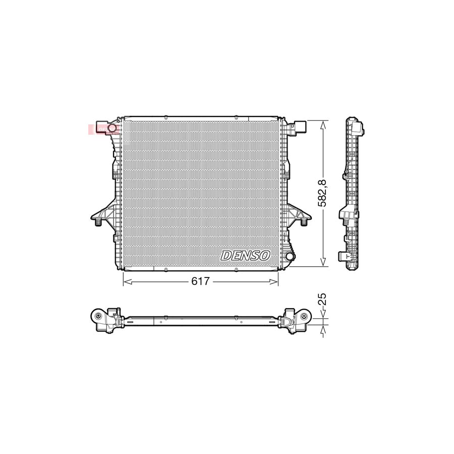 DENSO DRM32052 Engine Radiator for VW Amarok Pickup (2Ha, 2Hb, S1B, S6B, S7A, S7B)
