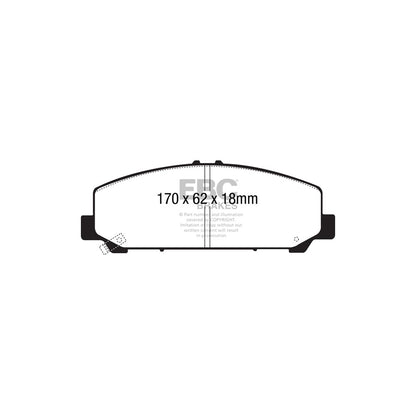 EBC PD03KF1374 Infiniti QX80 Yellowstuff Front Brake Pad & Plain Disc Kit 2 | ML Performance UK Car Parts