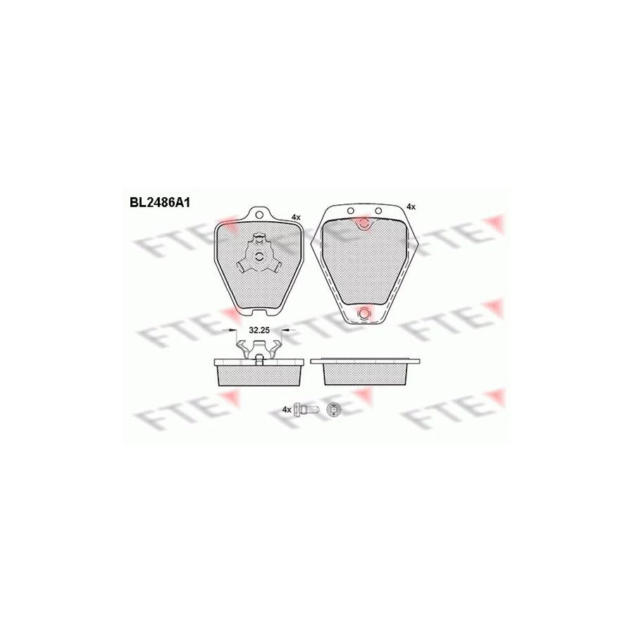 FTE Bl2486A1 Brake Pad Set for Audi A4
