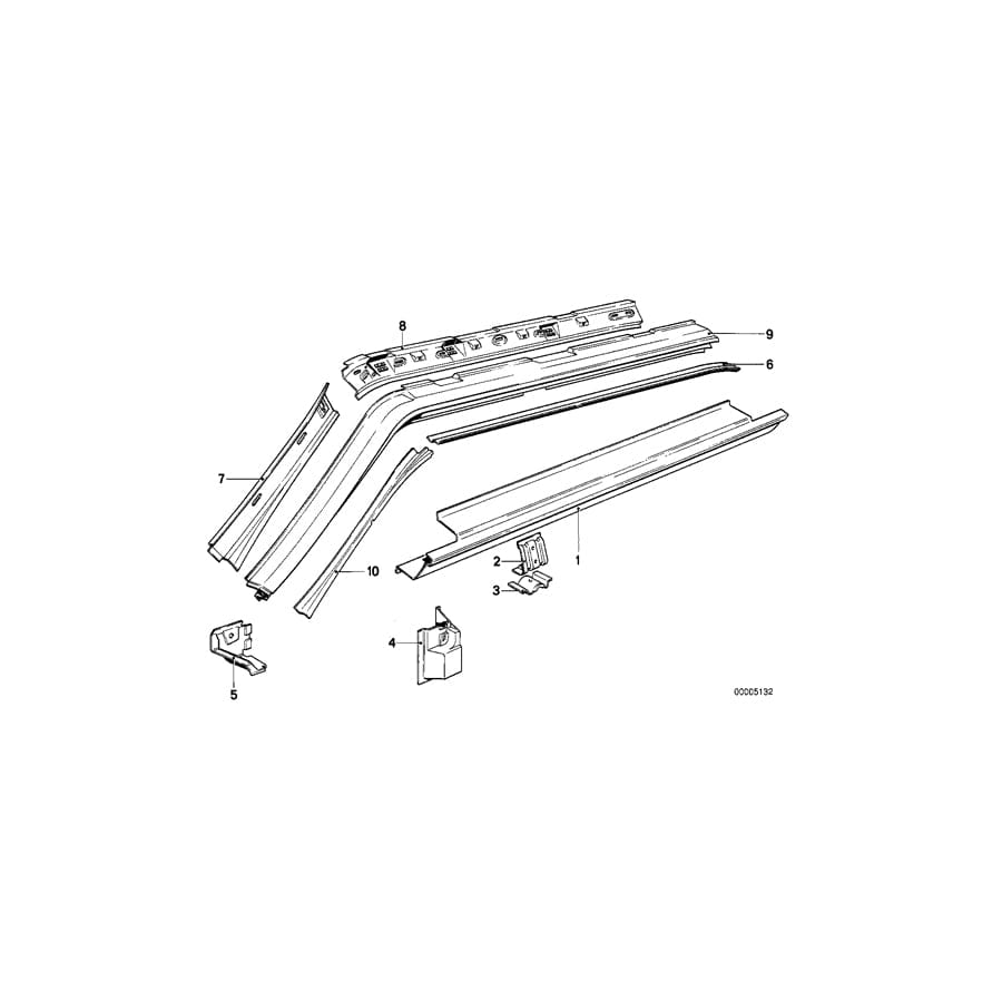 Genuine BMW 41211858689 E23 Bracket Left (Inc. 732i, 728iS & 728)