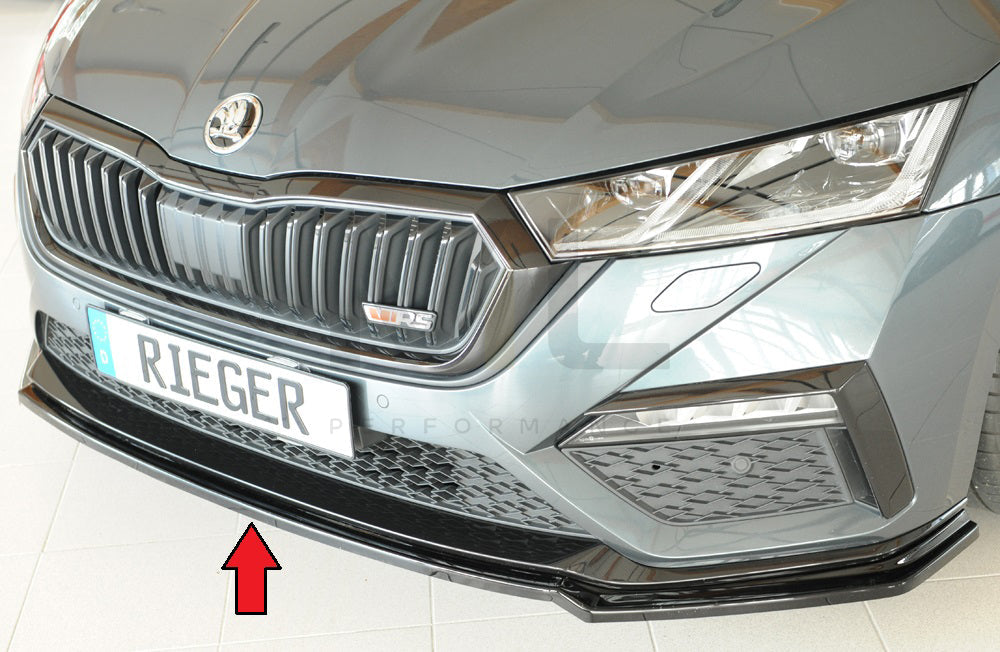 Rieger 00088250 Skoda NX Octavia RS Front Splitter 1 | ML Performance UK Car Parts