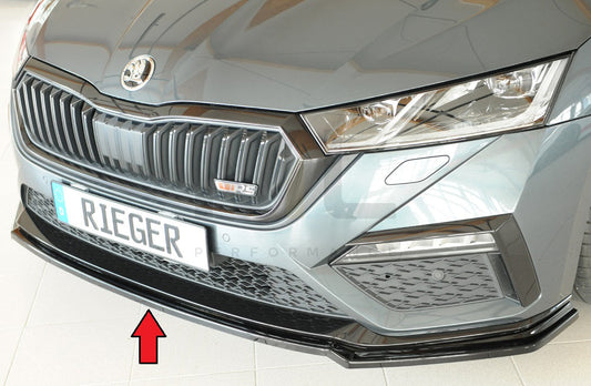 Rieger 00088250 Skoda NX Octavia RS Front Splitter 1 | ML Performance UK Car Parts