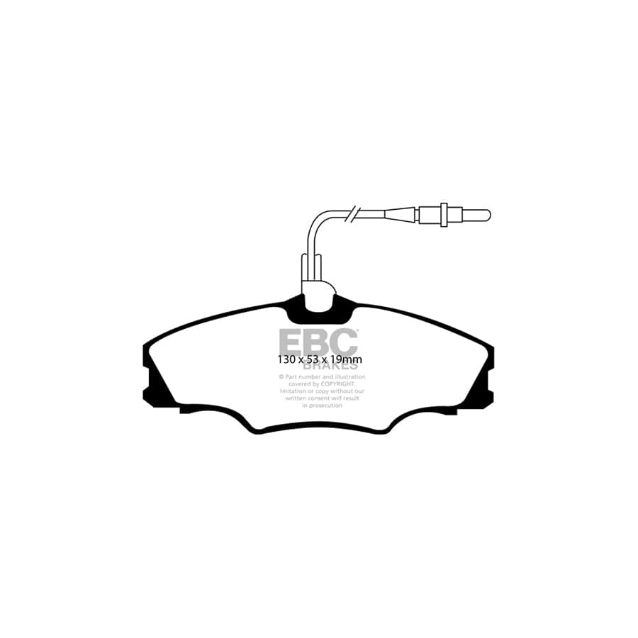 EBC DP21049 Peugeot 406 Greenstuff Front Brake Pads - ATE Caliper 2 | ML Performance UK Car Parts