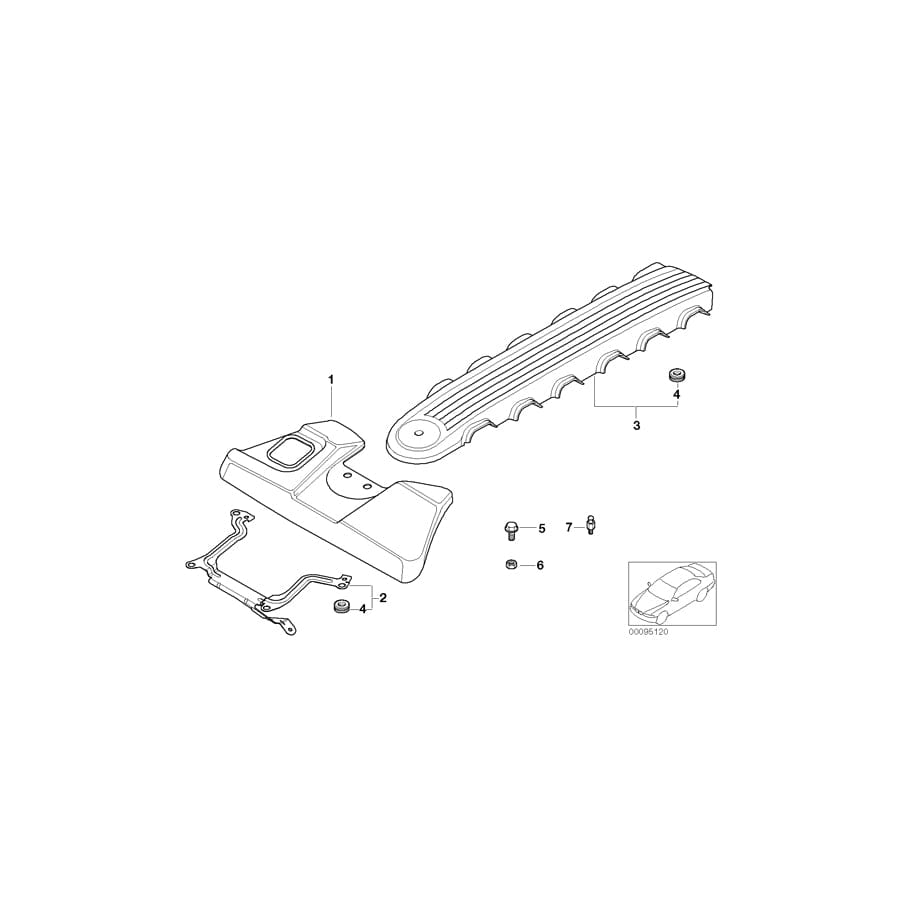 Genuine BMW 11617518795 E65 E67 E66 Holder, Screening (Inc. 760Li, 760LiS & 760i)