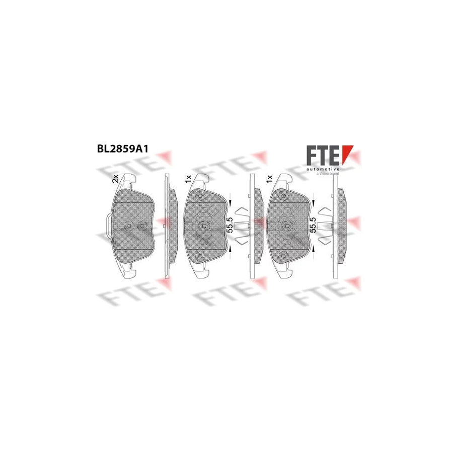 FTE 9011099 Brake Pad Set for Ford Mondeo