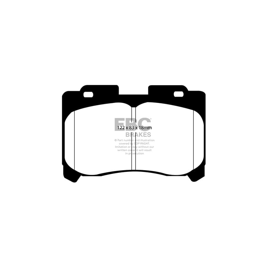 EBC PD02KF469 Toyota Supra Redstuff Front Brake Pad & Plain Disc Kit 2 | ML Performance UK Car Parts
