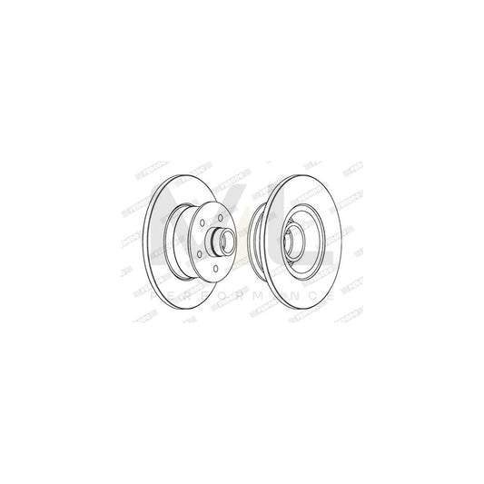 Ferodo DDF276-1 Brake Disc Solid  - Pair