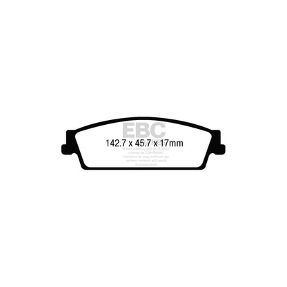 EBC PD08KR436 Cadillac Escalade Yellowstuff Rear Brake Pad & USR Disc Kit 2 | ML Performance UK Car Parts