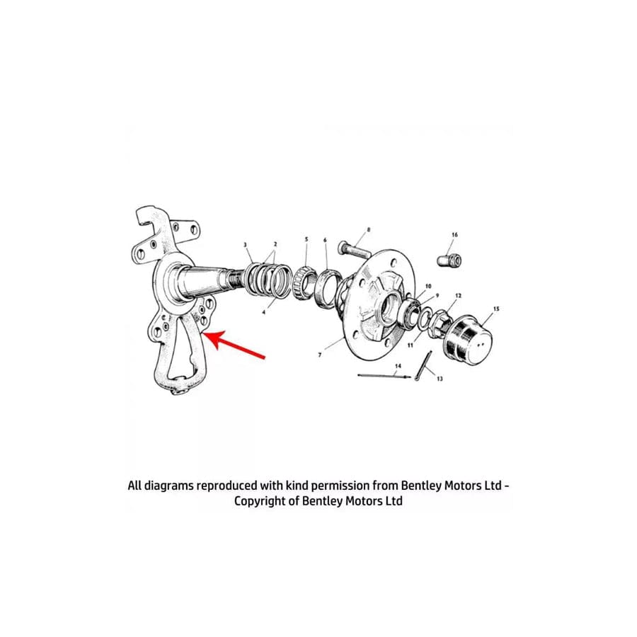 GENUINE Rolls-Royce & Bentley UR19297 LEFT HAND FRONT SUSPENSION UPRIGHT