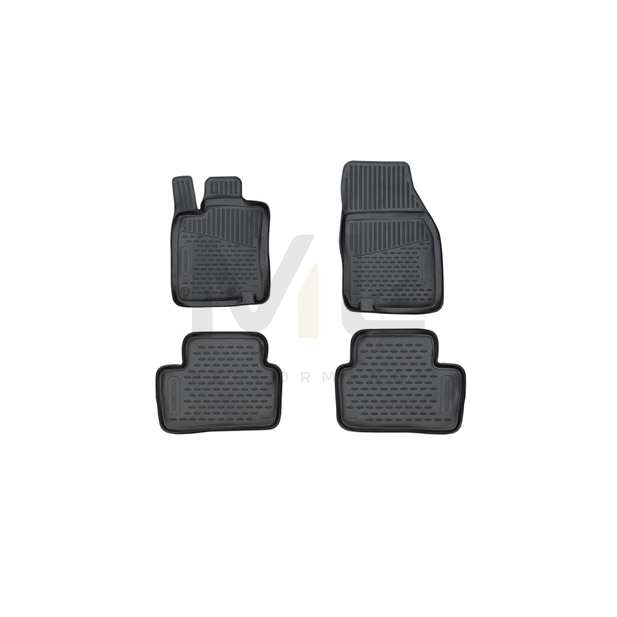 RIDEX 215A0924 Floor mat set for RENAULT Kadjar (HA_, HL_) Elastomer, Front and Rear, Black