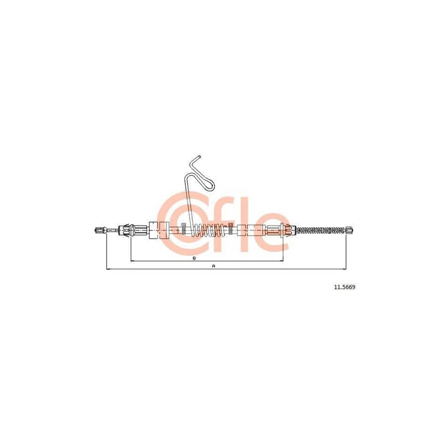 Cofle 11.5669 Hand Brake Cable for Ford Transit