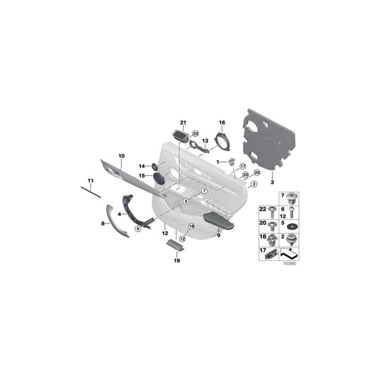 Genuine BMW 51427937880 F48 Armrest, Right OYSTER (Inc. X1 28i, X1 18d & X1 20i)