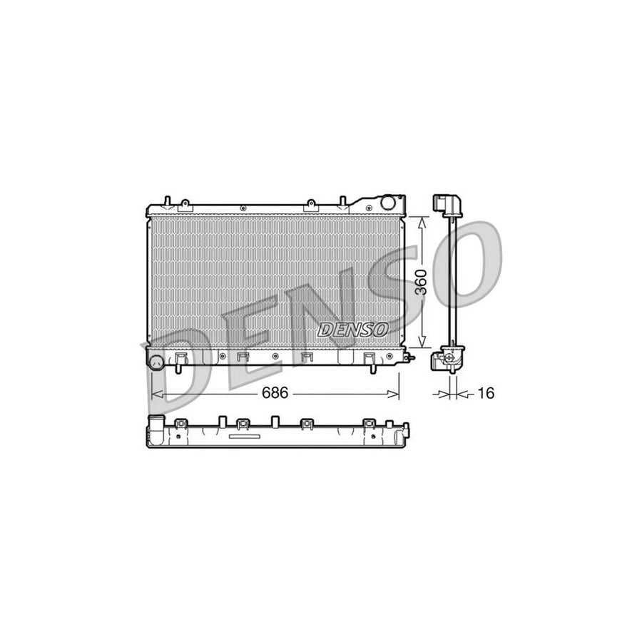 DENSO DRM36004 Engine Radiator for Subaru Forester II (Sg)