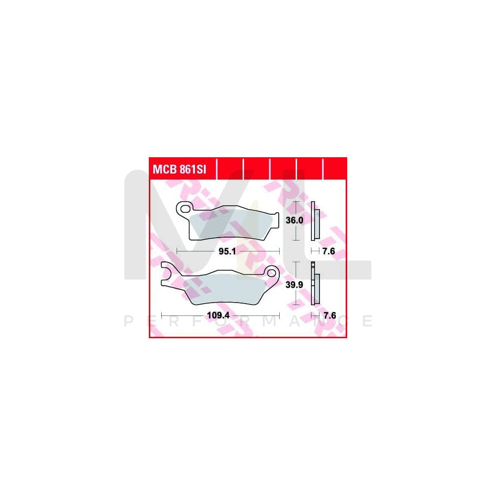 TRW Mcb861Si Brake Pad Set Sinter Offroad