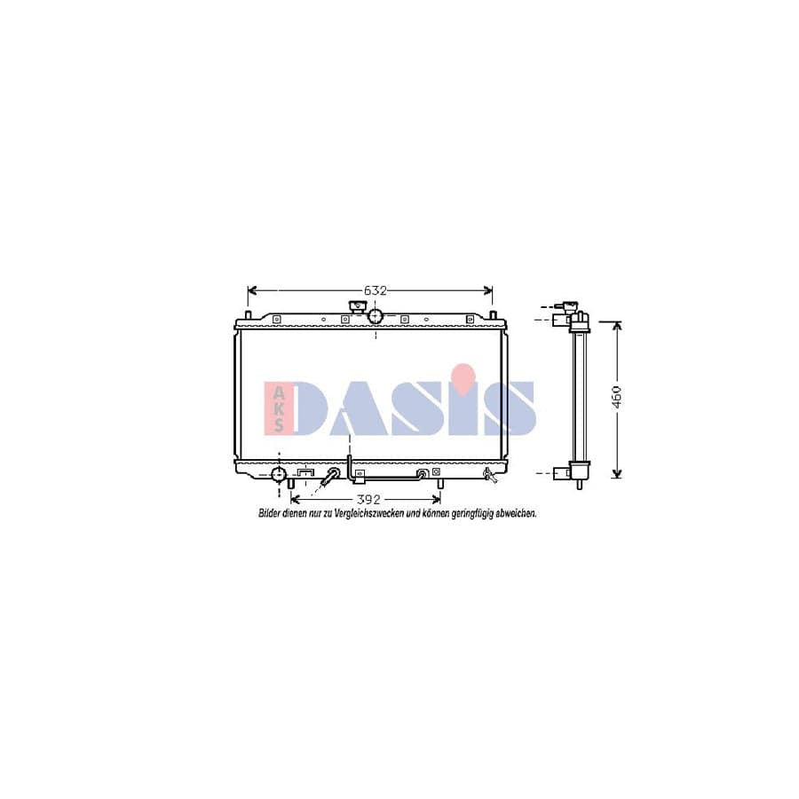 AKS Dasis 161310N Engine Radiator for Peugeot 405