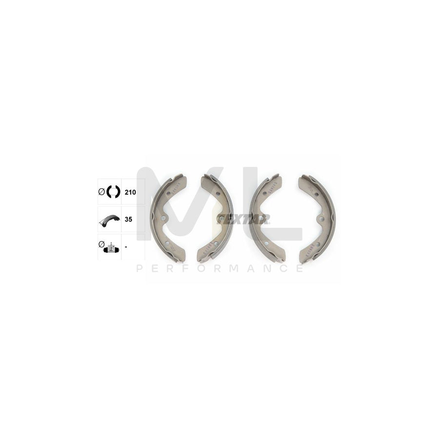 TEXTAR 91030200 Brake Shoe Set for SUZUKI LJ 80 (OL) without handbrake lever