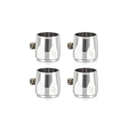 Mishimoto MMHXF-04-4-SL Aluminum -4AN Hex Finishers - Silver
