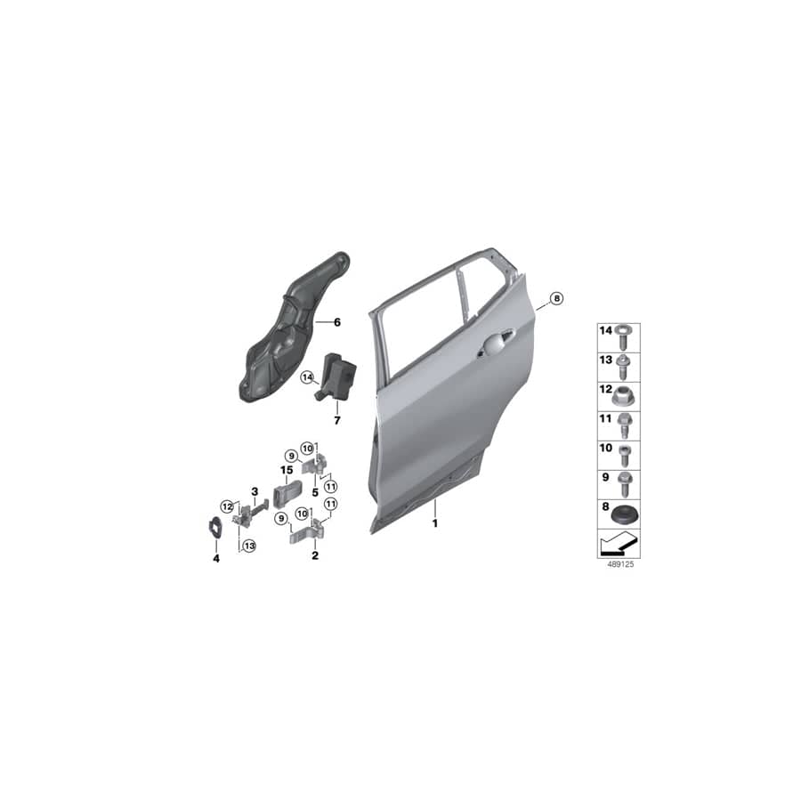 Genuine BMW 51717420520 F39 Crash Pad For Door, Rear Right (Inc. X2 28i, X2 28iX & X2 M35iX)