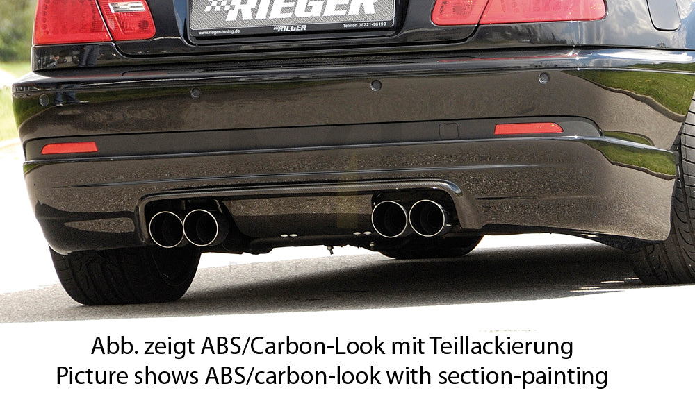 Rieger 00099576 BMW 3 Series E46 Rear Diffuser 1 | ML Performance UK Car Parts