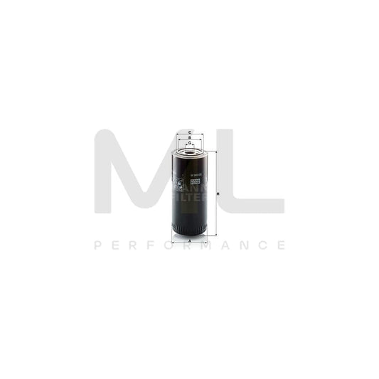 MANN-FILTER W 962/28 Oil Filter Spin-on Filter, with one anti-return valve
