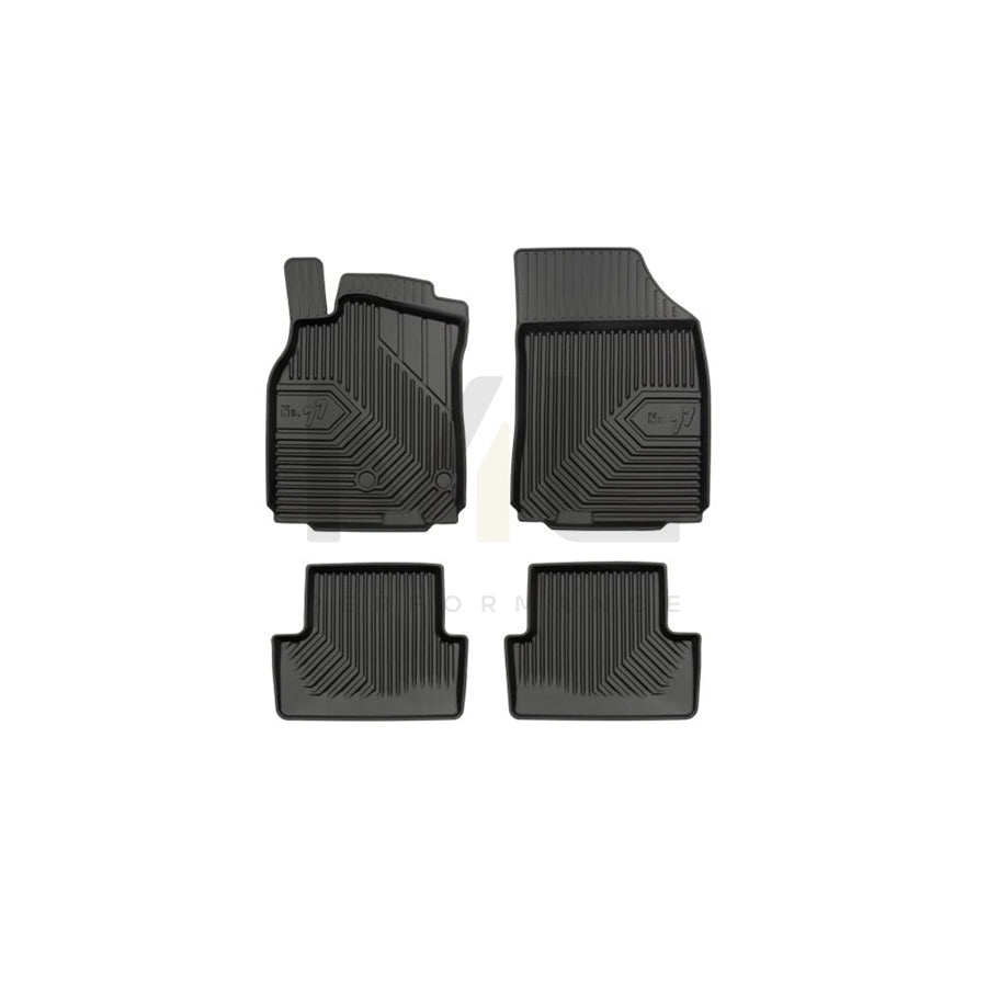 FROGUM Tailored 77407381 Floor mat set for RENAULT MEGANE Elastomer, Front and Rear, Quantity: 4, Black, (LHD)