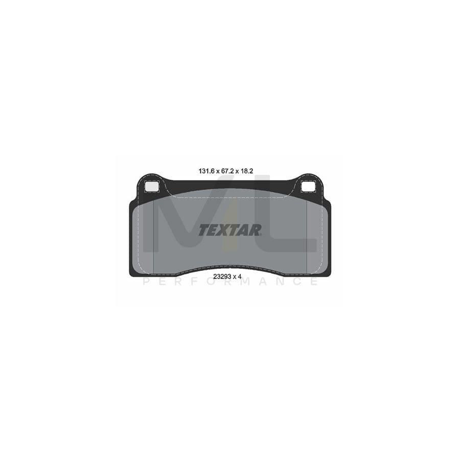 TEXTAR 2329301 Brake pad set not prepared for wear indicator