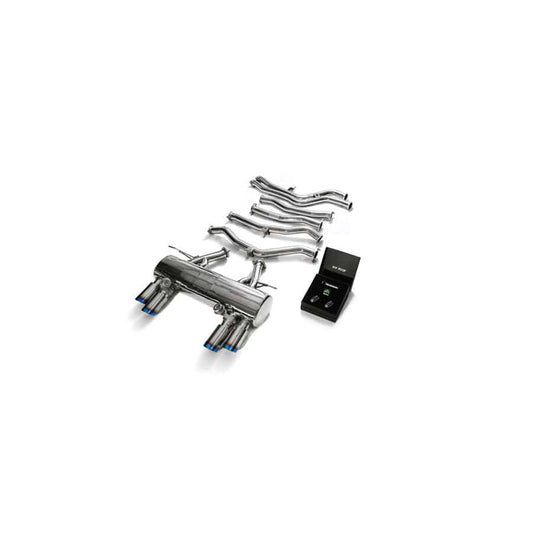Armytrix BMF8M-QS11B Valvetronic Exhaust System BMW M3 | M4 F8x 2015-2020 with Quad Blue Coated 3.5"